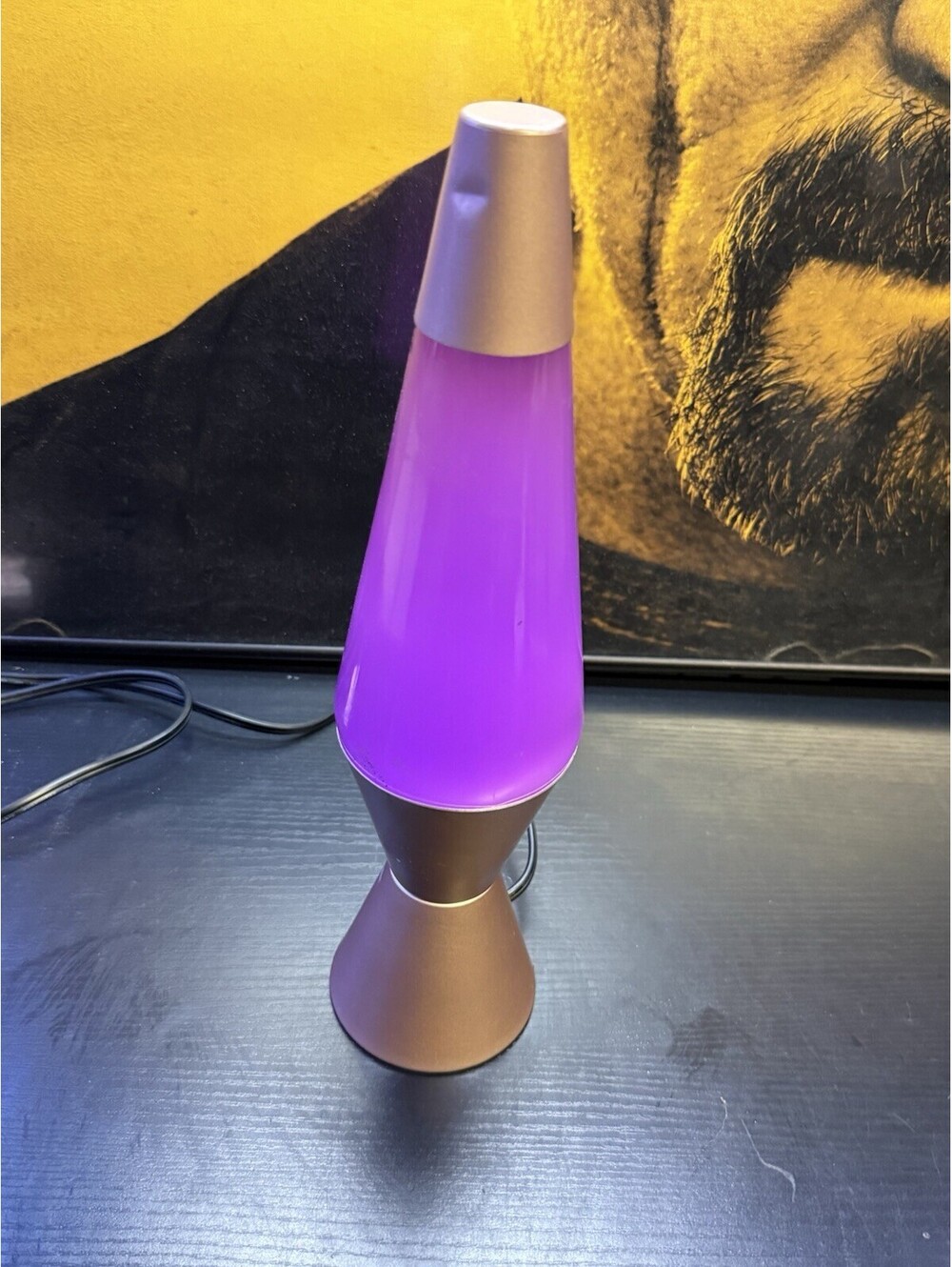 LAVA The Original Schylling 14.5in Purple Lava Lamp Silver Base Working